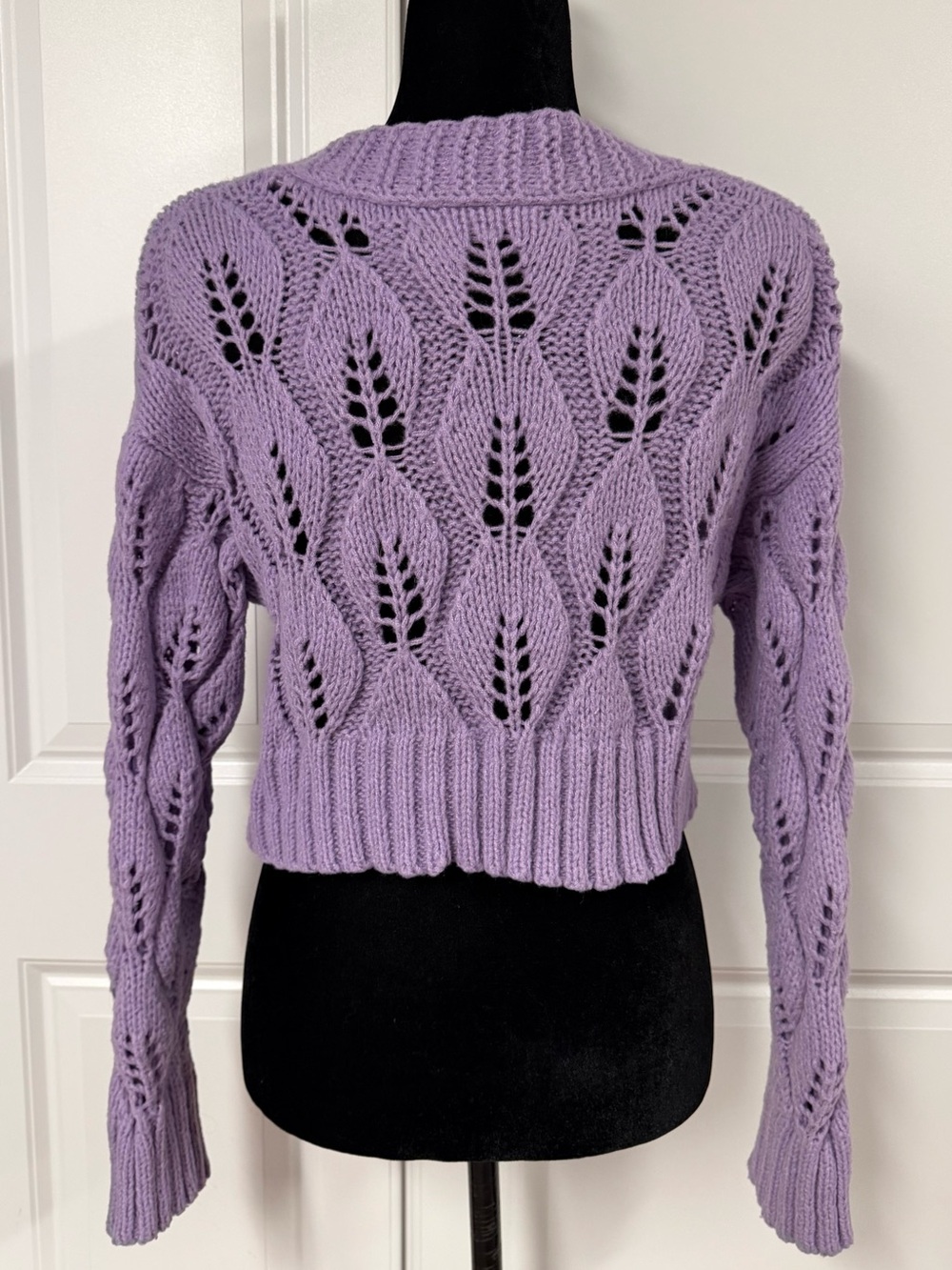 Timing Cropped Open Knit Cardigan - Picture 4 of 8